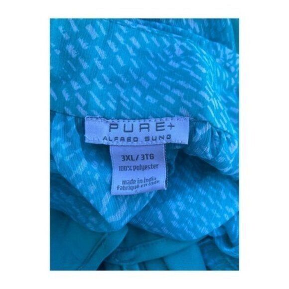 Pure Alfred Sung Sheer Blouse Top Flutter Sleeve Sz 3XL - Picture 11 of 11